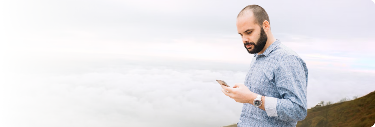 Traveler with phone